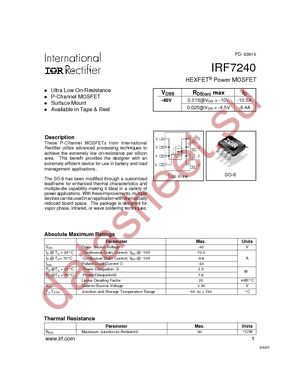 IRF7240TR datasheet  